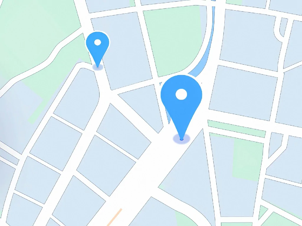 Two location pins on a stylized map, representing the accurate and reliable global positioning of the GT859 tracker